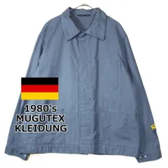 【80年代ヴィンテージ】美品 ヨーロッパ古着 MIGUTEX-KLEIDUNG 1981 無地 長袖 ワークジャケット サイズ（Gr）56（US：L）ブルーグレー 【湘南倉庫】メンズ　USアメリカ古着