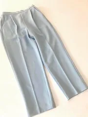 apart by lowrys アパートバイローリーズ カラー センタープレス テーパード パンツ sizeM/水色  ■■レディース