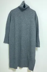 【220415】relume レリューム  長袖　タートルネック　ロングニットワンピース　サイズ　F  ・ ダークグレー