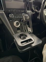 デリカD5後期 シフトノブ横カップホルダー 携帯大仕様 マッドブラック オールブラック 日本製