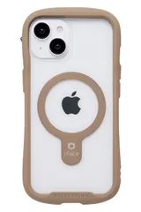 iFace MagSafe 対応 Reflection iPhone 15/14/13 ケース MagSynq クリア 強化ガラス (ベージュ)【アイフェイス スマホケース マグセーフ 耐衝撃 透明 iphon [ベージュ] [iPhone 15/14/13]