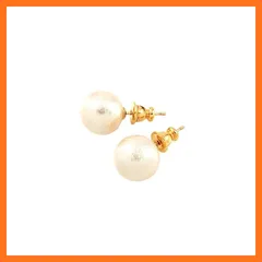 【新品】 [ジュエリーショップエム] K14GF ゴールドフィルド パール スタッド ピアス 金属アレルギー対応 落ちないキャッチ ゴールド p0105k14gf 14mm 0