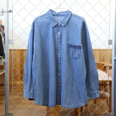 【USED】デニムシャツ ブルー 長袖 古着 denim shirt&blouse