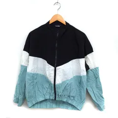 イーストボーイ EAST BOY 配色 ジャンパー ブルゾン アウター ナイロン F ブラック 黒 グリーン 緑 /FT32