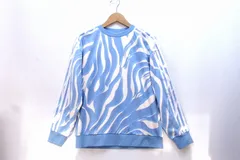 【220115】adidas アディダス  スウェット トレーナー プルオーバー  スリーライン  M ライトブルー