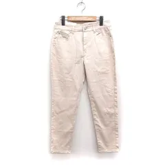 シューラルー SHOO・LA・RUE タグ付き スキニー スリム パンツ 無地 コットン 綿 M ライトベージュ /FT1