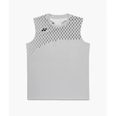 ヨネックス YONEX メンズゲームシャツ（ノースリーブ） テニス・バドミントン ウェア（メンズ） (10715)、(024)シルバーグレー