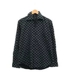 コムサイズム COMME CA ISM シャツ ブラウス 長袖 コットン 花柄 M ブラック 黒 /KT25