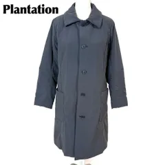 【美品】 Plantation 中綿ロングコート M ダークグレー 無地