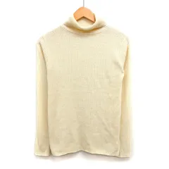 サマンサモスモス SM2 ブルー blue リブニット セーター シンプル タートルネック 長袖 M ベージュ /HT21