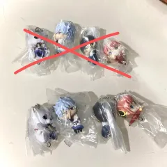 銀魂 連結アクリル ロングガチャ キーホルダー フルセット ボールチェーン ホルダー 銀時、沙夜ハル、神楽 キーホルダー