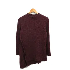 ジョルジュレッシュ GEORGES RECH ニット セーター 長袖 ウール混 シンプル ワインレッド 赤 /KT33