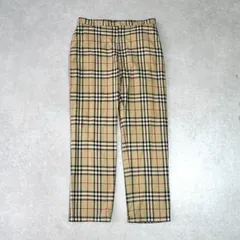 バーバリー ノバチェック スラックス ベージュ メンズ