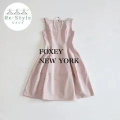 FOXEY NEW YORK　フォクシーニューヨーク　バロンワンピース　ノースリーブ　ドレス　お呼ばれ　ピンク　サイズ40