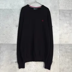 【3月5日までの限定価格】フレッドペリー ワンポイントロゴ ウール ニット ブラック