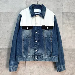 カルバンクライン 異素材切り替え デニムジャケット ブルー / ホワイト メンズ