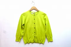 【221340】NOMBRE IMPAIR ノンブルアンペール  長袖カーディガン コットン100％ ライトグリーン