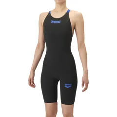 arena(アリーナ) レ-シングワンピ-ススパツツ(オ- 水泳水着W コウニン (as6src10l-bkbl)、ブラック/ブルー