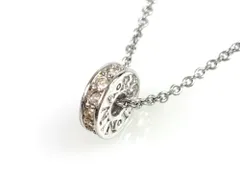 ニナリッチ　NINA RICCI　ラインストーン　サークルトップ　ネックレス　直径：1cm　シルバーカラー　送料無料