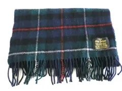 【222003】Glen Prince グレンプリンス  LAMBSWOOL　ピュア　ラムウール　ストール/マフラー　チェック柄  F 13-2360099 ネイビー