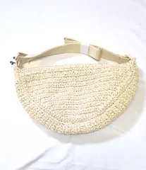 【222667】UNIQLO ユニクロ  未使用　タグ付き　ラウンドミニクロシェバッグ 　ショルダーバッグ　30 Natural ベージュ