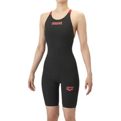 arena(アリーナ) レ-シングワンピ-ススパツツ(オ- 水泳水着W コウニン (as6src10l-bkrd)、ブラック/レッド