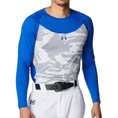 underarmour(アンダーアーマー) 61ヒートギア L/S クルーネック シャツ 野球ソフトインナーシャツ (6013137-400)26SS、RYL
