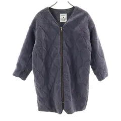 niko and... ニコアンド ボア キルティングコート ブルーグレー レディース 古着