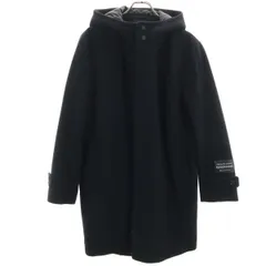 nano universe ナノユニバース ウールブレンド ロングコート L ダークネイビー 裏キルティング メンズ 古着