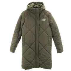 PUMA プーマ キルティング 中綿コート M カーキ系 レディース 古着