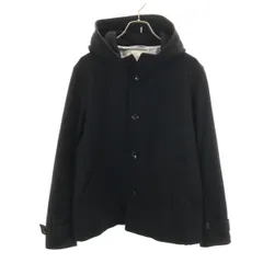BEAUTY＆YOUTH ビューティーアンドユース ウールブレンド フーディー コート L ブラック UNITED ARROWS メンズ 古着