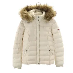 HILFIGER DENIM ヒルフィガーデニム ダウンジャケット S アイボリー トミーヒルフィガー レディース 古着