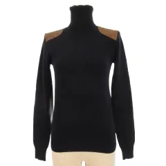 ラルフローレン RALPH LAUREN カシミヤミックス タートルネック ニット 長袖 セーター ネイビー M 260109E ■FF