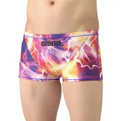 arena(アリーナ) トレ-ニングスパツツ(シヨ-トレツク 水泳水着M 非公認 (as6swm29m-orpp)、オレンジ/パープル
