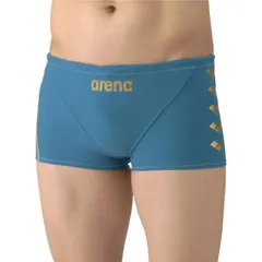 arena(アリーナ) トレ-ニングスパツツ(シヨ-トレツク 水泳水着M 非公認 (as6swm07m-blgd)、ブルー/ゴールド