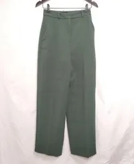 【221203】ZARA ザラ  ストレートパンツ　ボトムス　幅広　EURXS  ・ グリーン