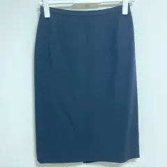 【222391】Burberrys バーバリー  ウール　タイトスカート　裏地あり　サイズ38  ・ ネイビー