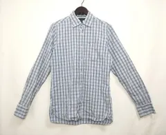 【220936】TOMMY HILFIGER トミーヒルフィガー  長袖　Custom　Fit　チェック柄　シャツ　コットン100％　サイズXS メンズ  ・ ブルー