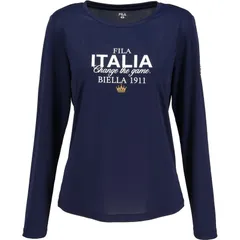 fila(フィラ) 61 ロングスリーブグラフィックTシャツ テニスロングTシャツ W (cz6sgw043-nv0)、ネイビー