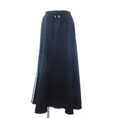 アディダスオリジナルス adidas originals タグ付き LONG SKIRT ロング サテン スカート ライン GVB38 紺 ネイビー OT ■FF