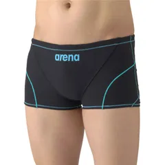 arena(アリーナ) トレ-ニングスパツツ(シヨ-トレツク 水泳水着M 非公認 (as6swm04m-bkbl)、ブラック/ブルー