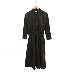 アーバンリサーチ ドアーズ URBAN RESEARCH DOORS コーデュロイ シャツ ワンピース 長袖 ロング 無地 コットン 綿 One グリーン 緑 /FT35