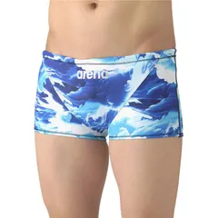 arena(アリーナ) トレ-ニングスパツツ(シヨ-トレツク 水泳水着M 非公認 (as6swm17m-blwh)、ブルー/ホワイト