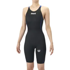 arena(アリーナ) レ-シングワンピ-ススパツツ(オ- 水泳水着W コウニン (as6src20l-bkbl)、ブラック/ブルー