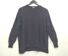 【223460】URBAN RESEARCH DOORS アーバンリサーチドアーズ  長袖ニット　セーター　丸首　スリット入り　毛100％　1  ・ ダークパープル