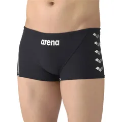 arena(アリーナ) トレ-ニングスパツツ(シヨ-トレツク 水泳水着M 非公認 (as6swm07m-bksl)、ブラック/シルバー