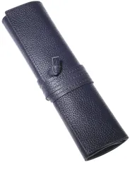 [BLUE SINCERE] 本革 ロールペンケース 大容量 レザー 筆箱 万年筆入れ メンズ レディース プレゼント対応ギフトBOXセット/Roll -ロール- RP1 (ダークネイビー)