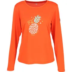 fila(フィラ) 61 ロングスリーブグラフィックTシャツ テニスロングTシャツ W (cz6sgw010-og0)、オレンジ