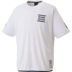 zett(ゼット) BEAMS DESIGN ヘンリーネックレイヤーシャツ 野球ソフトTシャツ (bot77406-1100)26SS、ホワイト