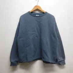 コーエン coen 裏起毛 クルーネック スウェット プルオーバー FREE ブルー
